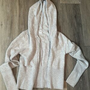 Gilly Hicks Light Gray Knit zip Cardigan